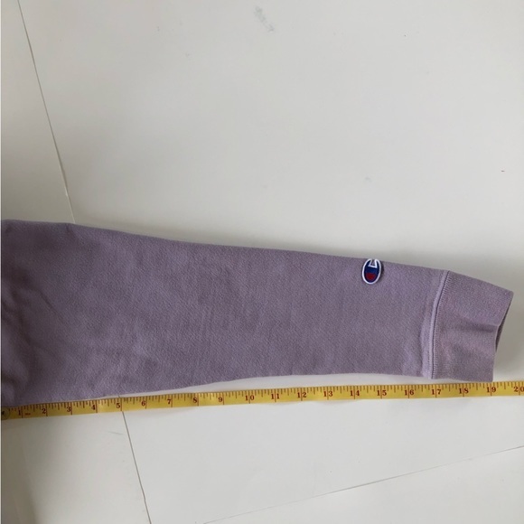 Champion Reverse Weave Womens Hoodie Size M Mauve with full spell out logo - Picture 10 of 15